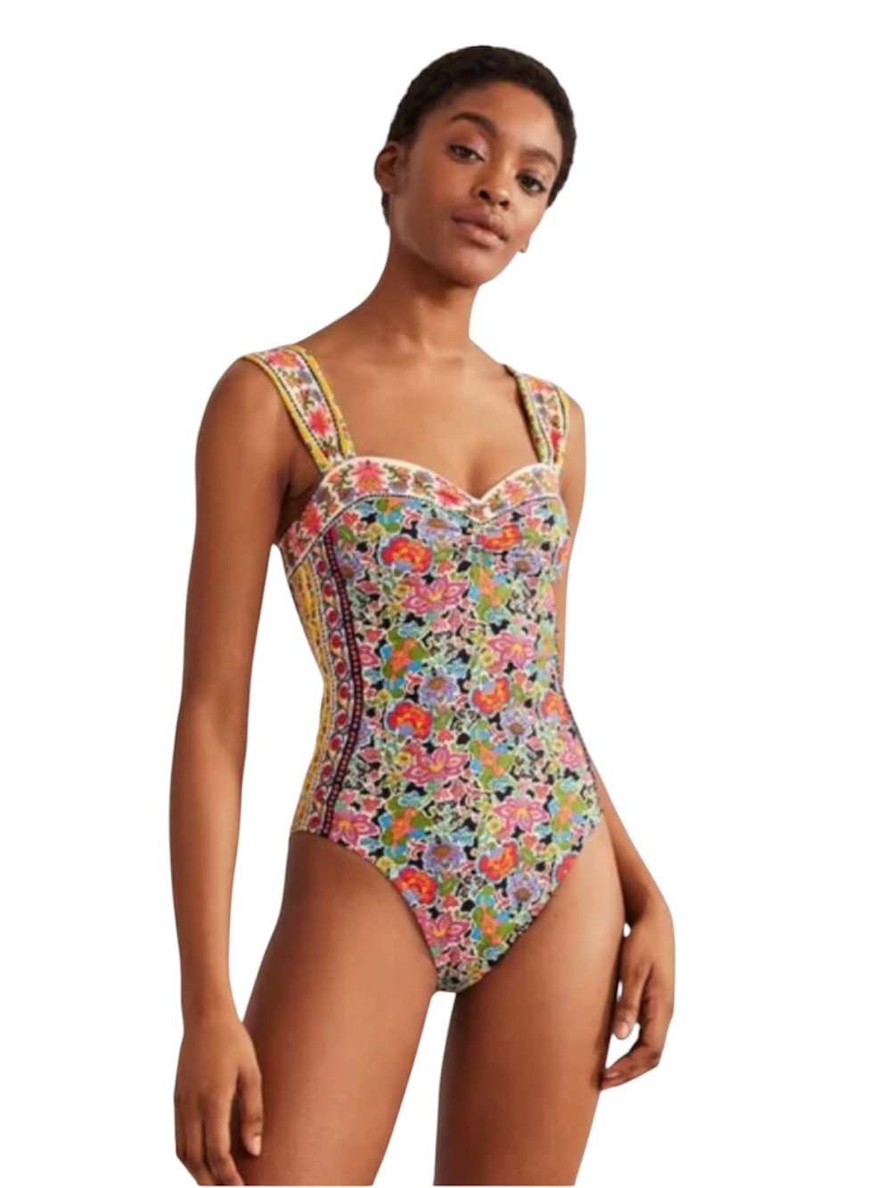 Boden Carnation Garden Sweetheart Ditsy Floral One-Piece Swimsuit 16-18L